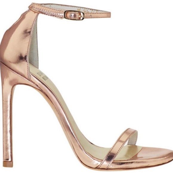 stuart weitzman rose gold sandals